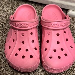Pink crocs